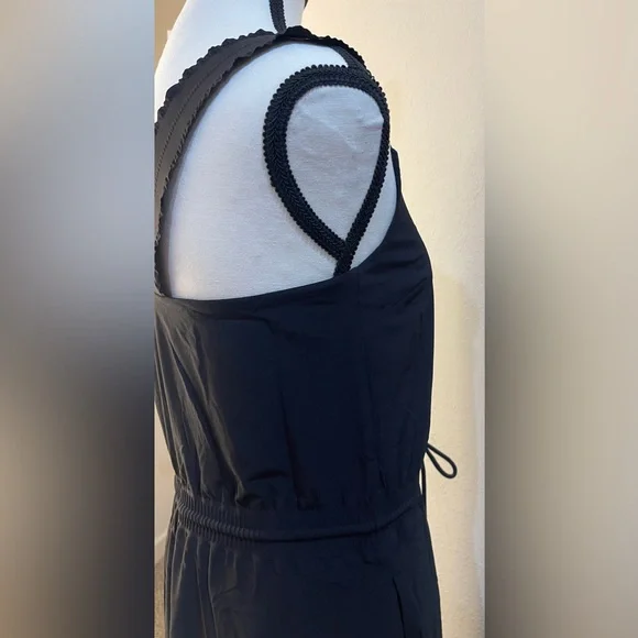 ATHLETA Savannah Ruffle Strap Drawstring Waist
Mini Dress Pockets Black XS NWT - Picture 4 of 7